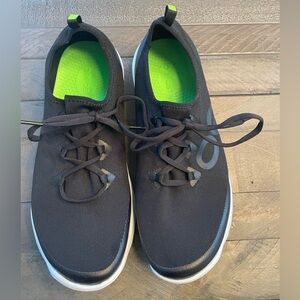 OOFOS OOmg Sport LS Men Black White Lace Up Sneakers Size US 13